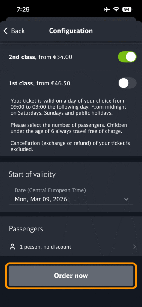 「Order now」ボタン