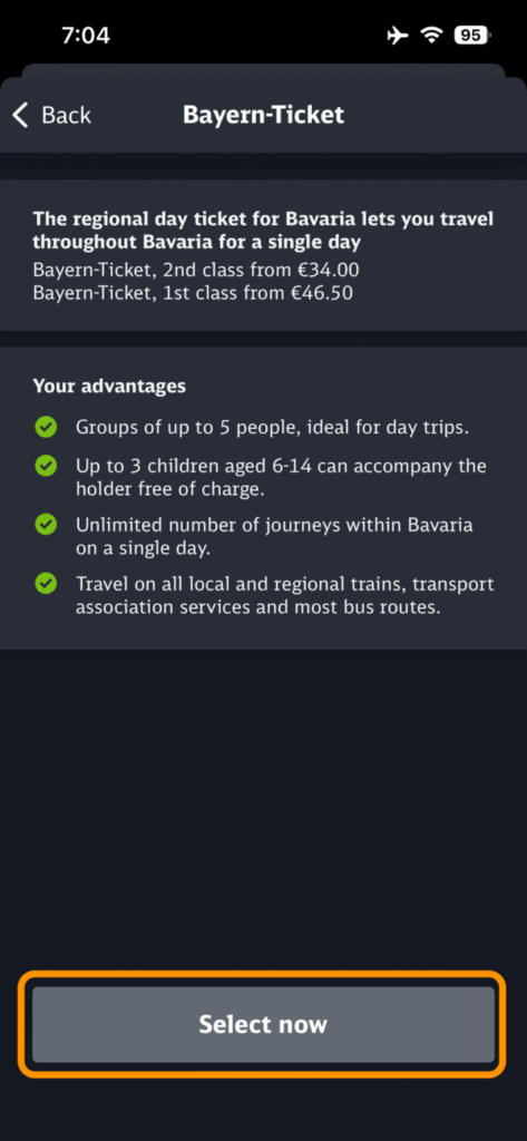 「Select now」ボタン