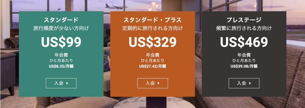 プライオリティパス公式サイトの料金