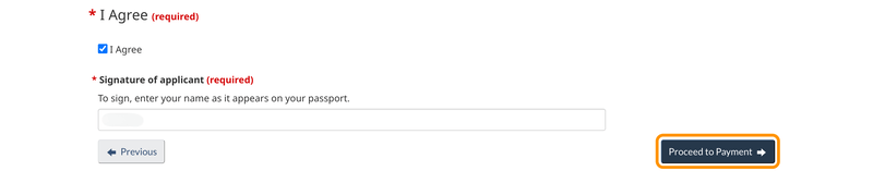「Proceed to Payment」ボタン