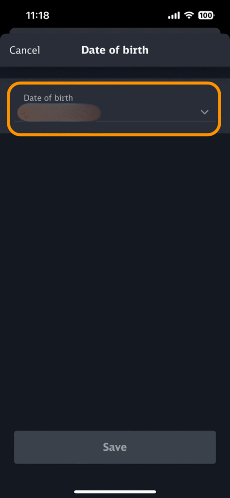 生年月日選択エリア