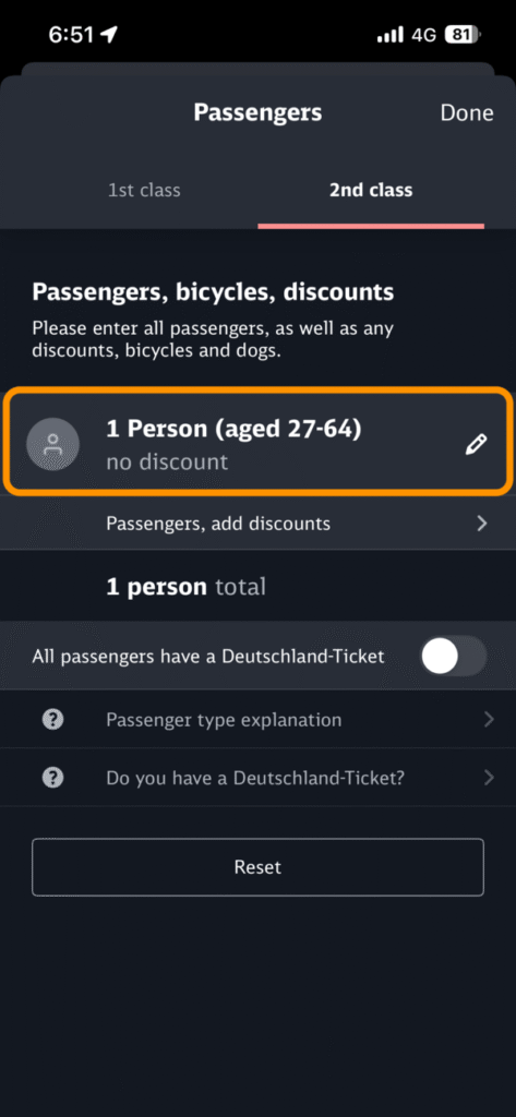 乗客情報変更ボタン