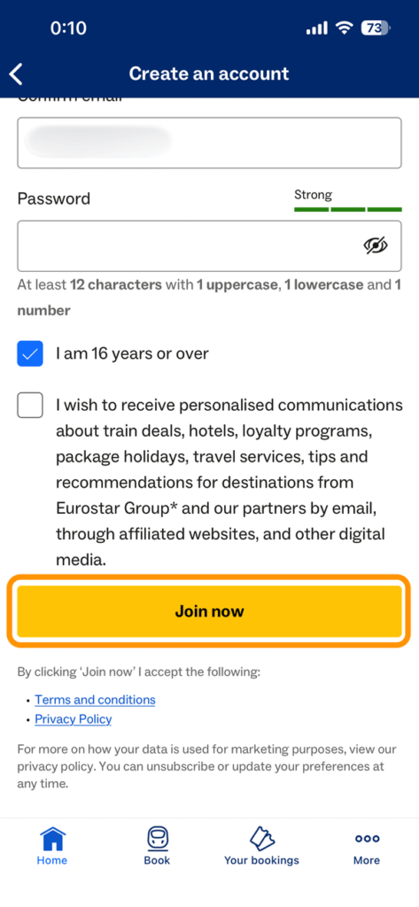 「Join now」ボタン