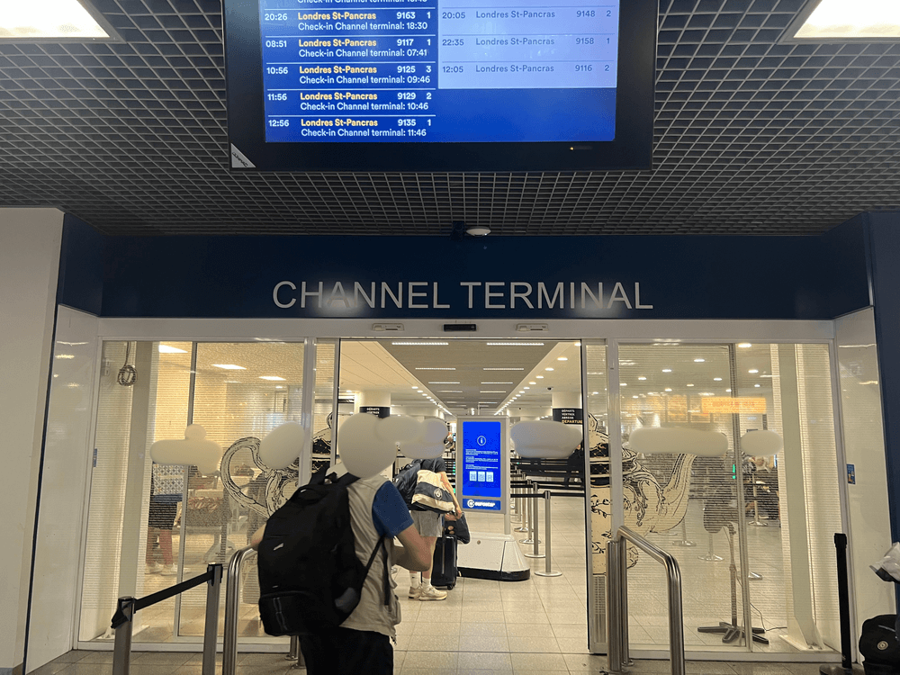 ブリュッセル南駅のロンドン行きのユーロスター乗り場