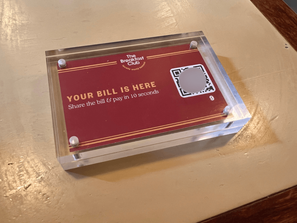 The Breakfast Club Sohoのお会計用のQRコード