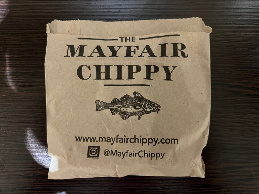 The Mayfair Chippyのお会計後にもらったお菓子の詰め合わせ